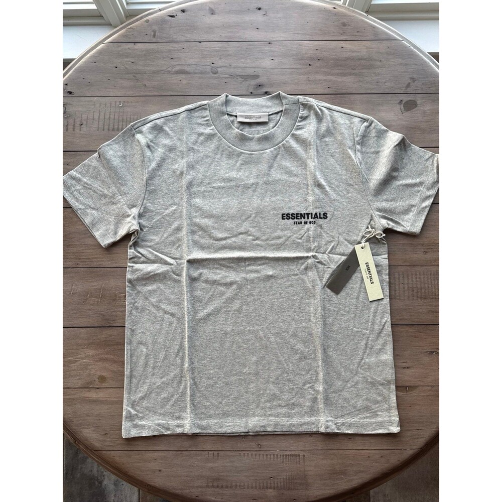 Fear of God Essentials SS22 T-shirt 'Dark Oatmeal' Heather Grey Size Medium